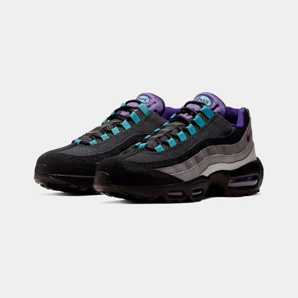Nike Air Max 95 Black Court Purple Teal Nebula - Picture 3 of 6